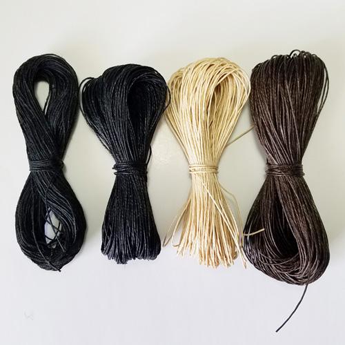 Смешанные 100% льняные вощеные веревки, 25–50 м/лот, высокопрочные водонепроницаемые шнуры для ручной работы своими руками
