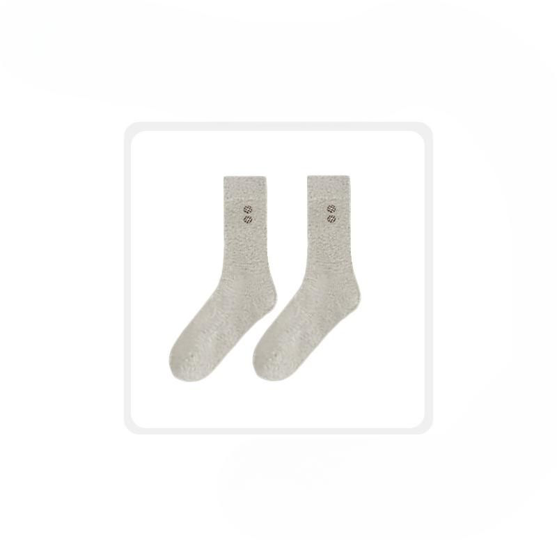 Female Spring and Summer New Product Pure Color Button All Kinds of Smoke In The Tube Cotton Socks