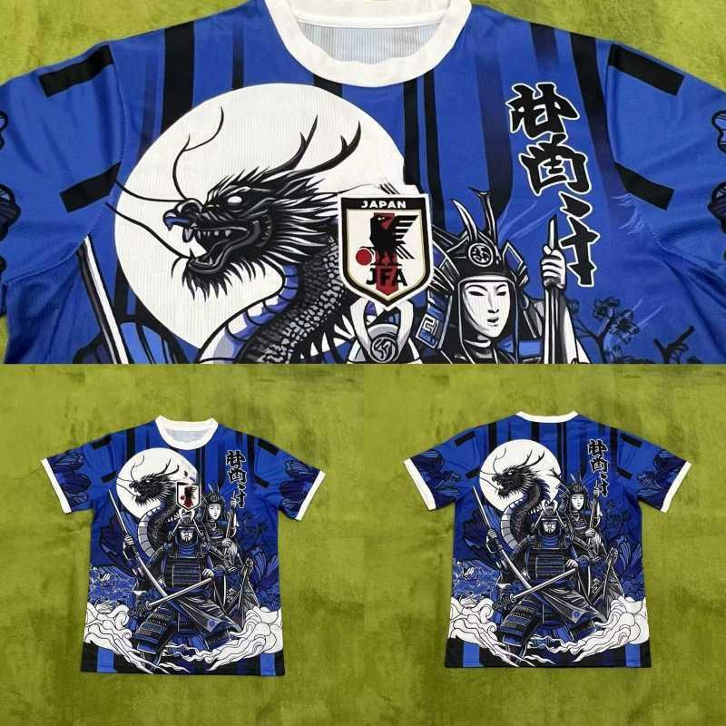Japan Y3 National Team Edition Football Jersey Anime Print Short Sleeve Men Cycling Sports