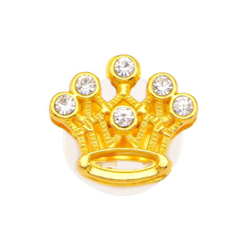 Новые золотые буквы алфавита, шармы для обуви, металлическая кнопка, стразы, корона, украшения для обуви, аксессуары для садовой обуви для женщин, мужчин, 1 шт.