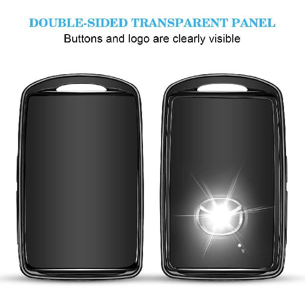 QBUC For Mazda Key Fob Cover,TPU Protector Key Holder With Keychain For - Mazda 3,For Mazda 3 Hatchback,For - Mazda CX-5,CX-30,CX-9,CX-12 3-4-Buttons