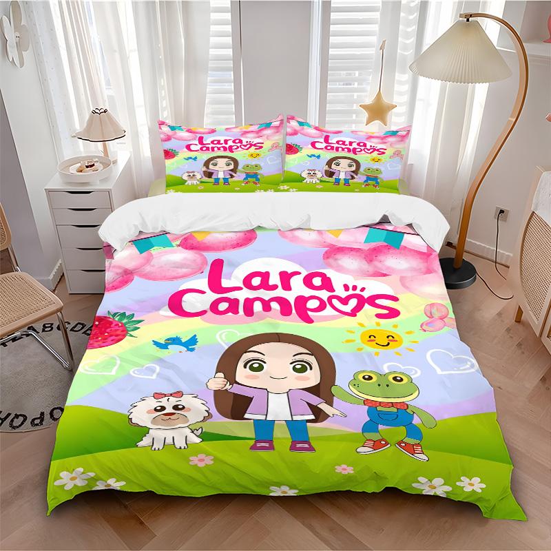 Lara'S Magical Day Print 3Pcs Bedding Setduvet Cover With 2 Bedropillowcase Home Birthday Gift