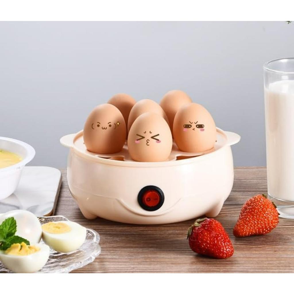 Electric Egg Steamer Compartment Cooker With Auto Shut Off For Perfect Hard Soft Boiled Eggs Kitchen Tool Power Protection for Breakfast