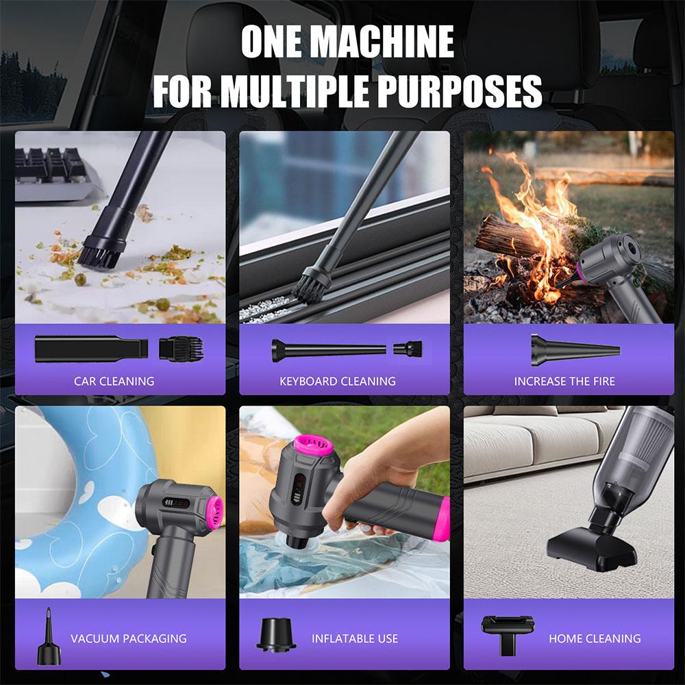 16000 ПА Регулируемый 3 скорости Зарядка Type-C Электрический воздуходув для удаления пыли Выдув Сушка Удаление пыли Автомобильный пылесос Инструмент для чистки Портативный