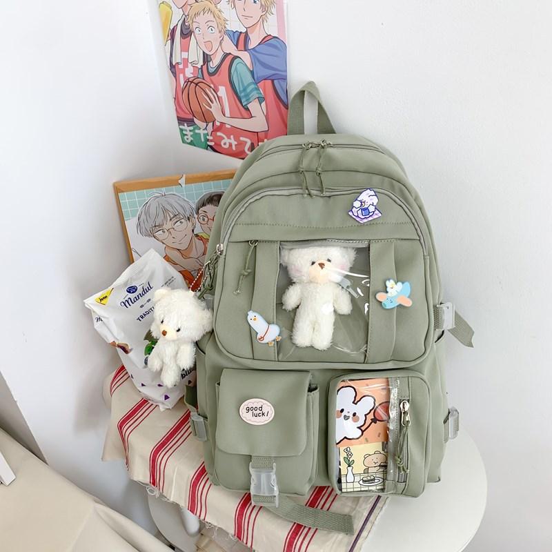 Школьный рюкзак в стиле Schoolbagins, большой емкости, для старшеклассниц, корейская версия, мультяшный рюкзак в стиле Harajuku ulzzang, рюкзак для начальной школы