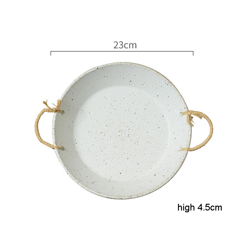 Круглая керамическая тарелка для фруктового салата, миски для макарон, супницы, домашняя кухонная утварь, супница, тарелка для морепродуктов, поднос для закусок и десертов