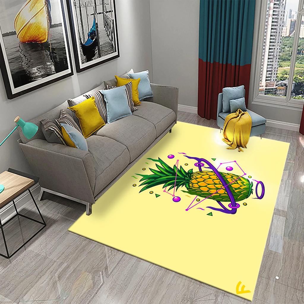 3D Забавный Ковер Ананас Ковры с Рисунком Свежих Фруктов Ковер для Гостиной Коврик для Пола в Детской Спальне Ковер Окно Прикроватный Домашний Декор
