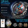 2025 New Outdoor Smart Watch Men 600mAh LED Flashlight SmartWatch Compass Bluetooth call Heart rate IP 68 Sports Smartwatch 5ATM