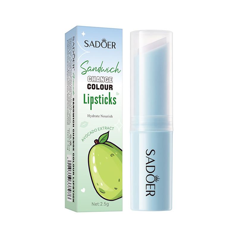 Avocado Hydrating Color-Changing Lip Balm - Moisturizing & Nourishing, Long-Lasting Shine Finish, Suitable for All Skin Types, 2.5g