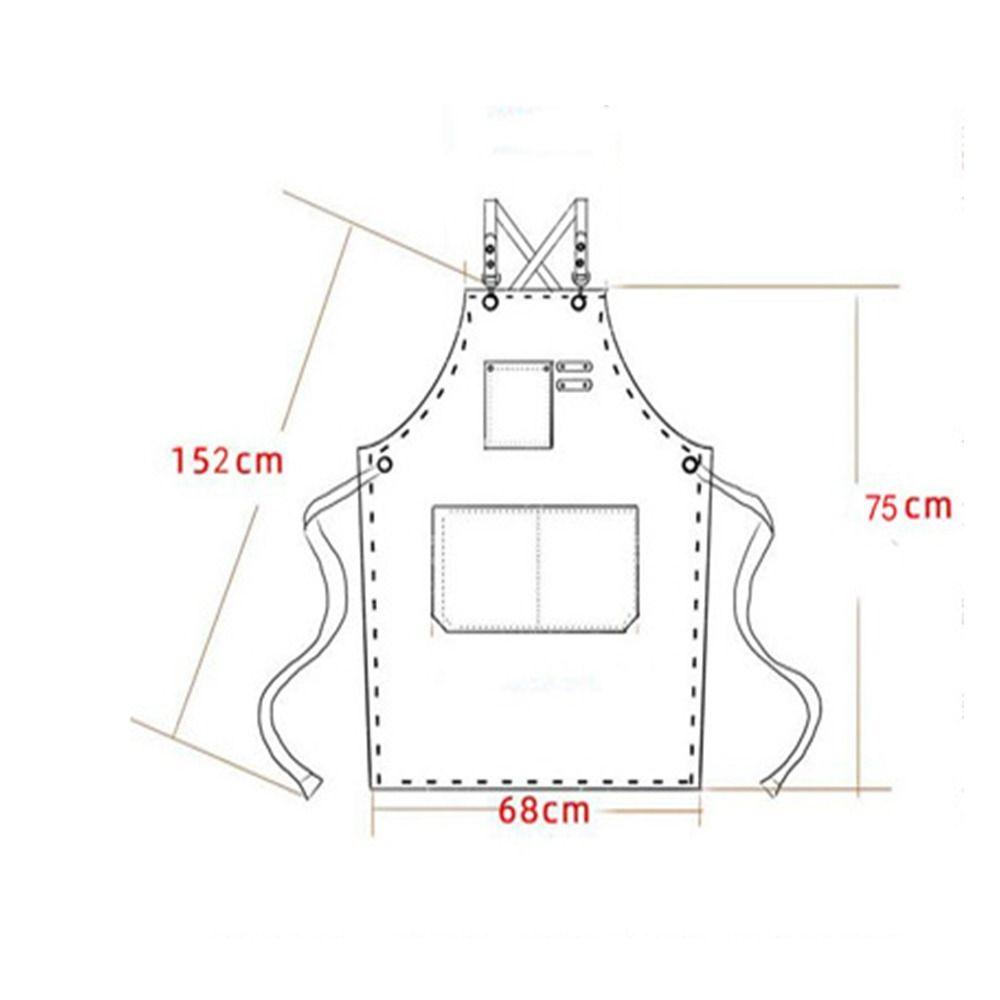 Canvas Kitchen Aprons Multi-pocket Barista Apron New Chef Work Apron  Kitchen