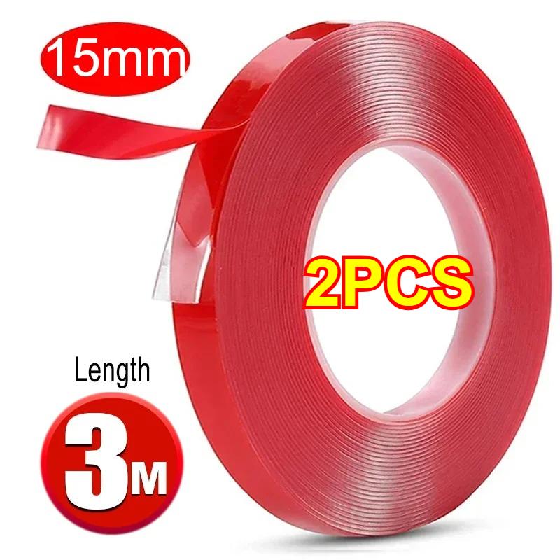 Автомобильные прочные двухсторонние клейкие наклейки, нанолента, прозрачная многоразовая водонепроницаемая автомобильная лента, чистящие средства, защитная наклейка для автомобиля