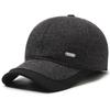 Middle-Aged Men'S Hat Men'S Baseball Cap Outdoor Velvet Thermal Cap Fashion Ear Protection Dad Grandpa Hat