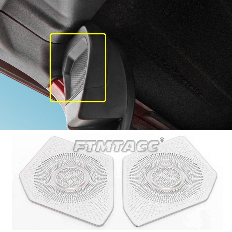 Нержавеющая сталь багажник автомобиля защита динамика задняя крышка накладка наклейка для Ford Bronco 2022 2023 интерьер