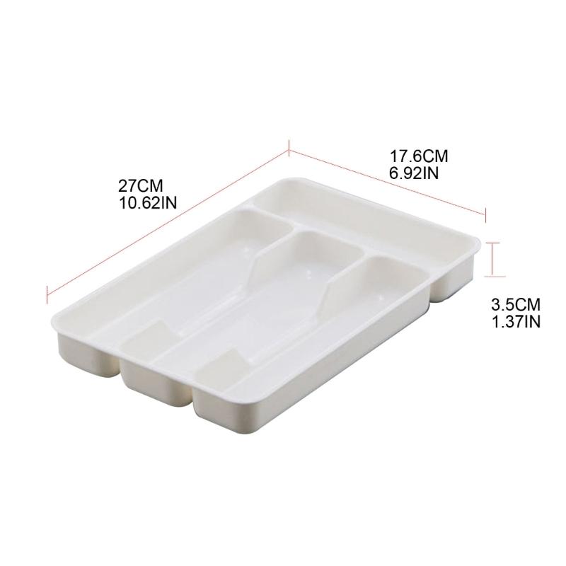 2pcs Tableware Organizer Cutlery Storage Tray Kitchen Drawer Separation Finishing Rack Storage Box Spoon Fork Silverware