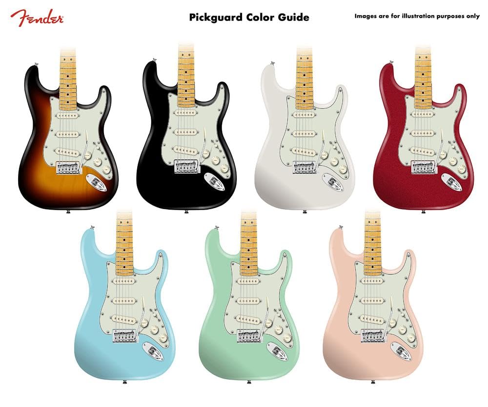 Fender Защитные накладки Fender Stratocaster, мятно-зеленые, 11 отверстий, винтажный стиль 60-х годов, нержавеющая сталь