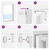 Shower Roller Blind 80 x 240 cm Fabric Width 76 cm
