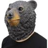Deluxe Black Bear Mask Novelty Animal Latex Over Head Grizzly Bear Head Mask