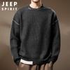 JEEP SPIRIT Men's Heavyweight Round Neck Sweater
