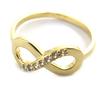 White 'Infinity' Gold Plated Ring