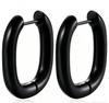Stainless Steel Ear Buckle Women's Light Luxury Hand Polished Geometric Earrings Furnace Real Gold Earrings
