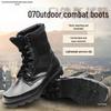 Мужские армейские ботинки: Воздухопроницаемый, амортизирующий, водонепроницаемый стальной носок; Женская защитная обувь с высоким берцем для тренировок на открытом воздухе