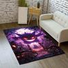 Gengar Printed Area Rug Cartoon Ghost Pattern Non-Slip Floor Mat Soft Carpet for Bedroom Living Room Decor
