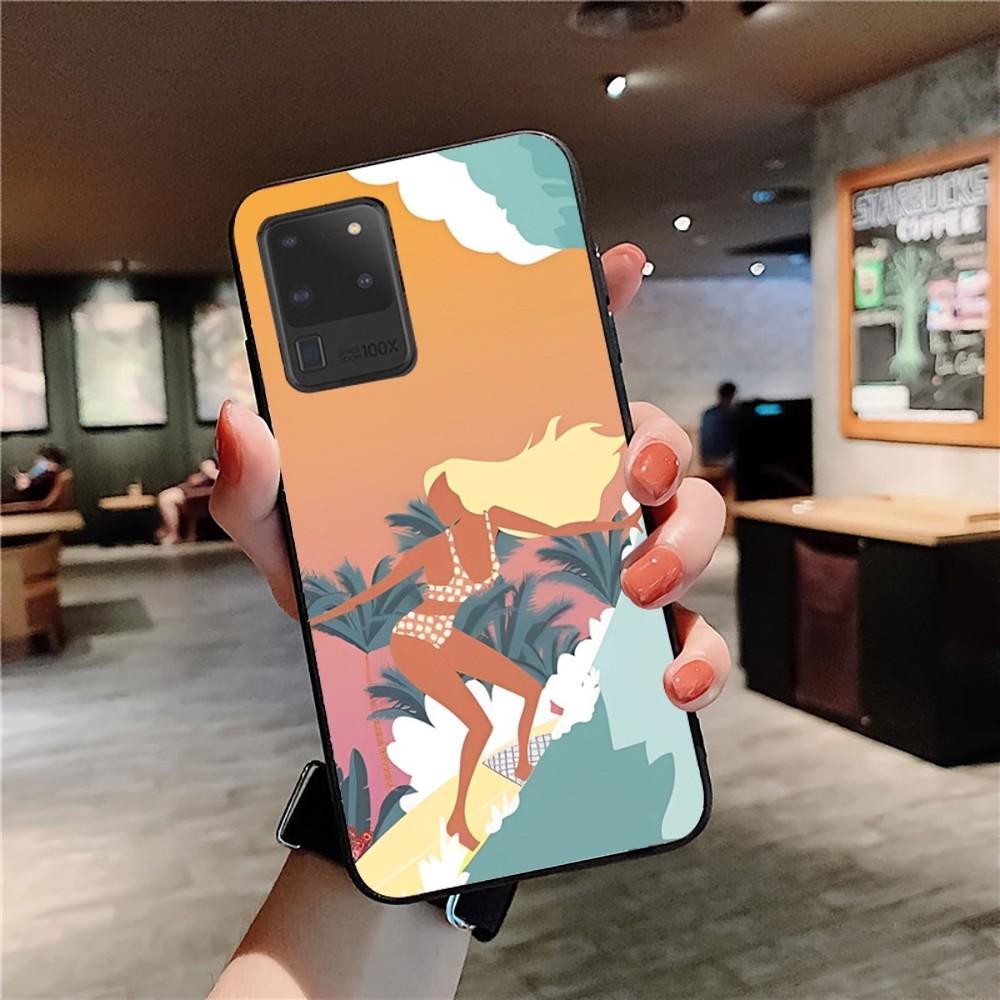 Чехол для телефона Surf Girls для Samsung S 20 21 22 23 plus Ultra для Redmi Note 8 9 10 11 для Huawei Y 5 6 9