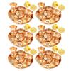 Prisha India Craft Pure Copper Dinner Thali Set, Serveware & Dinnerware, Hammered Traditional Design, Service for 6