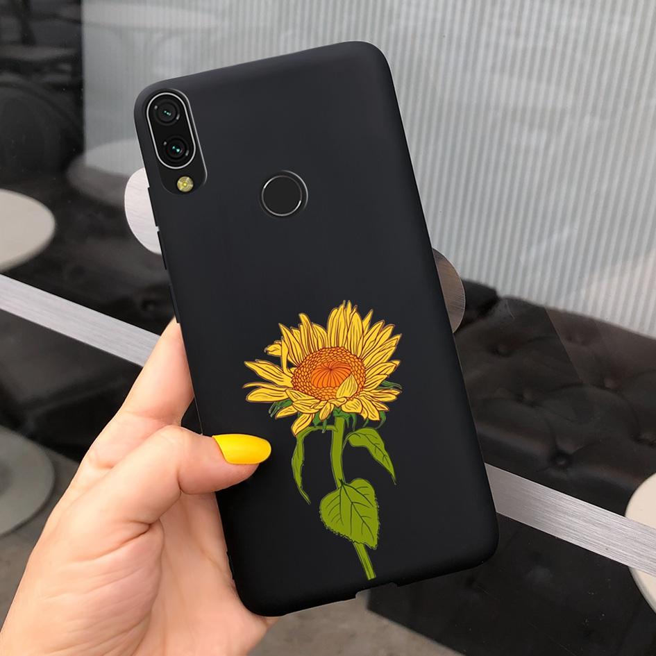 Мягкий чехол для Xiaomi Redmi Note 7 Чехол Funda для Redmi 7 7A Модный силиконовый чехол-подсолнух для Redmi Note7 Pro Задняя крышка