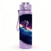 1PC Galaxy Nebula Space Cosmic Print 750ml Color Plastic Sports Water Bottle Leakproof Flip Straw Lid Suitable for Sports Office Home Use