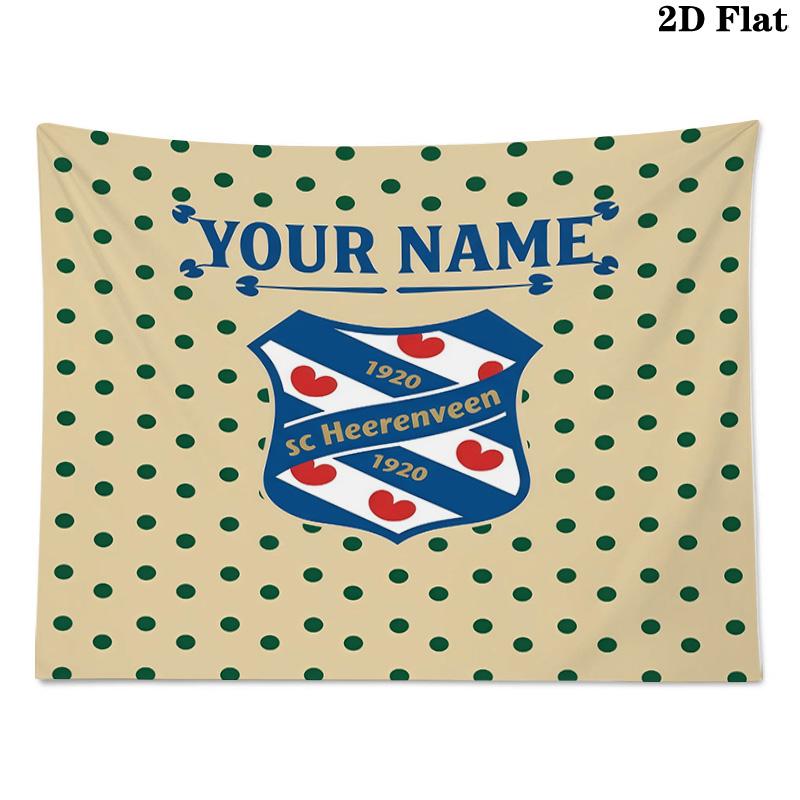 Custom Name SC Heerenveen Printed Tapestry – Wall Hanging for Bedrooms, Dorms, and Home Decor