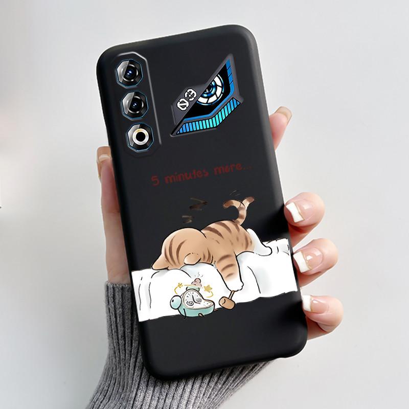 Чехол для ZTE Nubia Neo 3 GT 5G Z2465N Милый Кролик Черный Мягкий ТПУ Силикон Ударопрочный Задняя Крышка Для ZTE Nubia NEO3 GT 5G Корпус