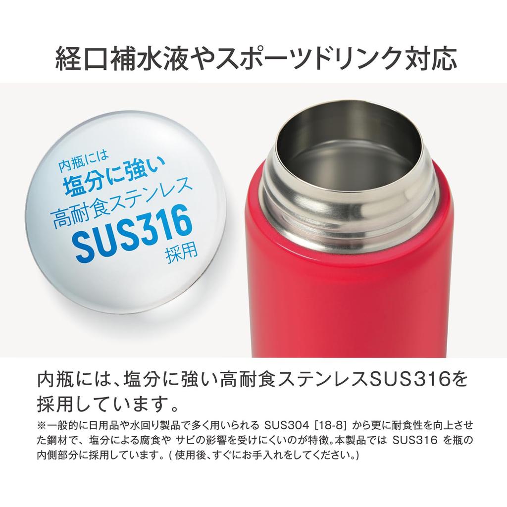 Thermos Industry Peacock Water Bottle Lock Type Mug 400ml Rose Pink PR The-peacock (The-peacock) One-Touch AKM-40