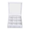 Wooden Tea Storage   with Clear Acrylic Top Window 9 Compartments Eco Friendly Tea Bag Holder Multi Functional Storage Box