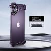 Совместим с iPhone 17 Pro Max: Металлические уголки неправильной формы и безрамочная защитная пленка для линз для iPhone 14-13.