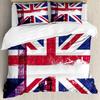 Simple British British Expired Three-Piece Digital Printing Quilt Cover Bedding Home Textiles