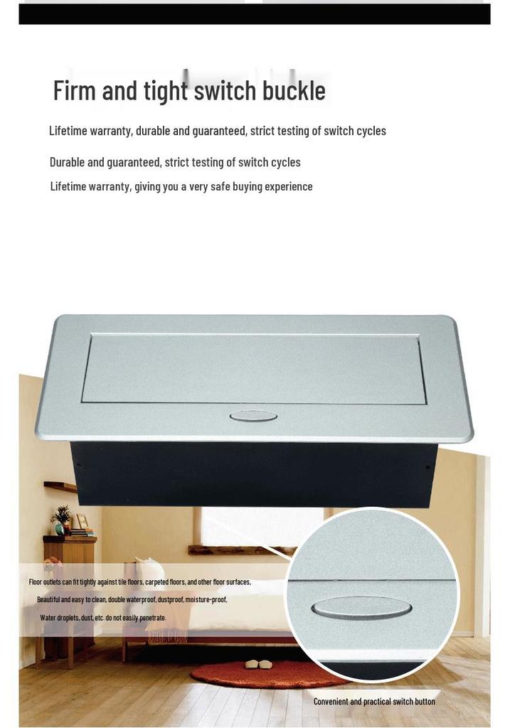 Type-C/USB French & EU Standard Pop-up Desktop Charging Socket