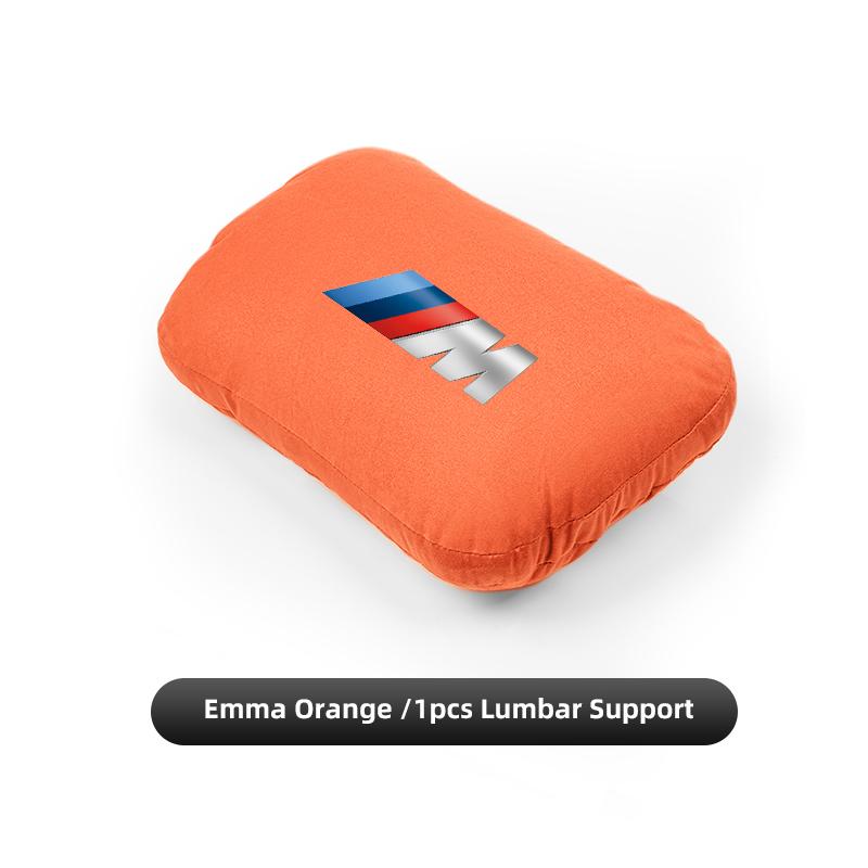 BAS1Car Seat Suede Headrest Lumbar Support Waist Cushion For BMW X1 X2 X3 X5 X4 X6 X7 G30 G20 G32 G11 G12 F40 F30 F20 F10 F34 F07