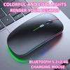 LED Wireless Mouse USB Rechargeable Bluetooth-compatible RGB Mouse Silent Ergonomic Mouse With Backlight For Laptop PC Ipad