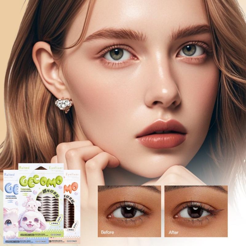 120Pcs/Box Quick Symmetrical Winged Eyeliner Stamp Stickers Easy Remove Stencils for Professional Makeup Artists
