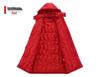 Мужское синее хлопковое спортивное пальто средней длины - Большой размер, Зимняя тренировочная куртка для женщин и детей
