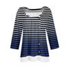 Women's T Shirt Tee Print 3/4 Sleeve Fake Two Pieces Daily Weekend Fashion Basic Regular Top