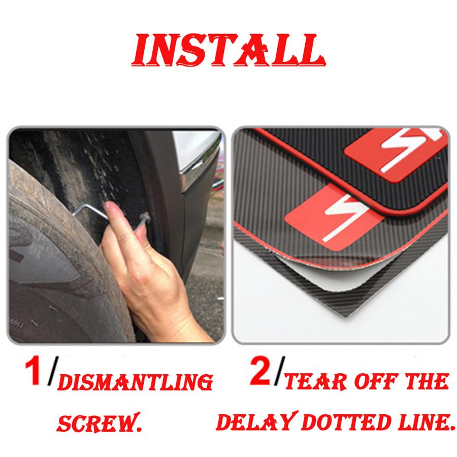 2 ШТ. Тяжелый Автостайлинг Спорт Брызговик Брызговики Крыло Накладка Для Honda Civic 200