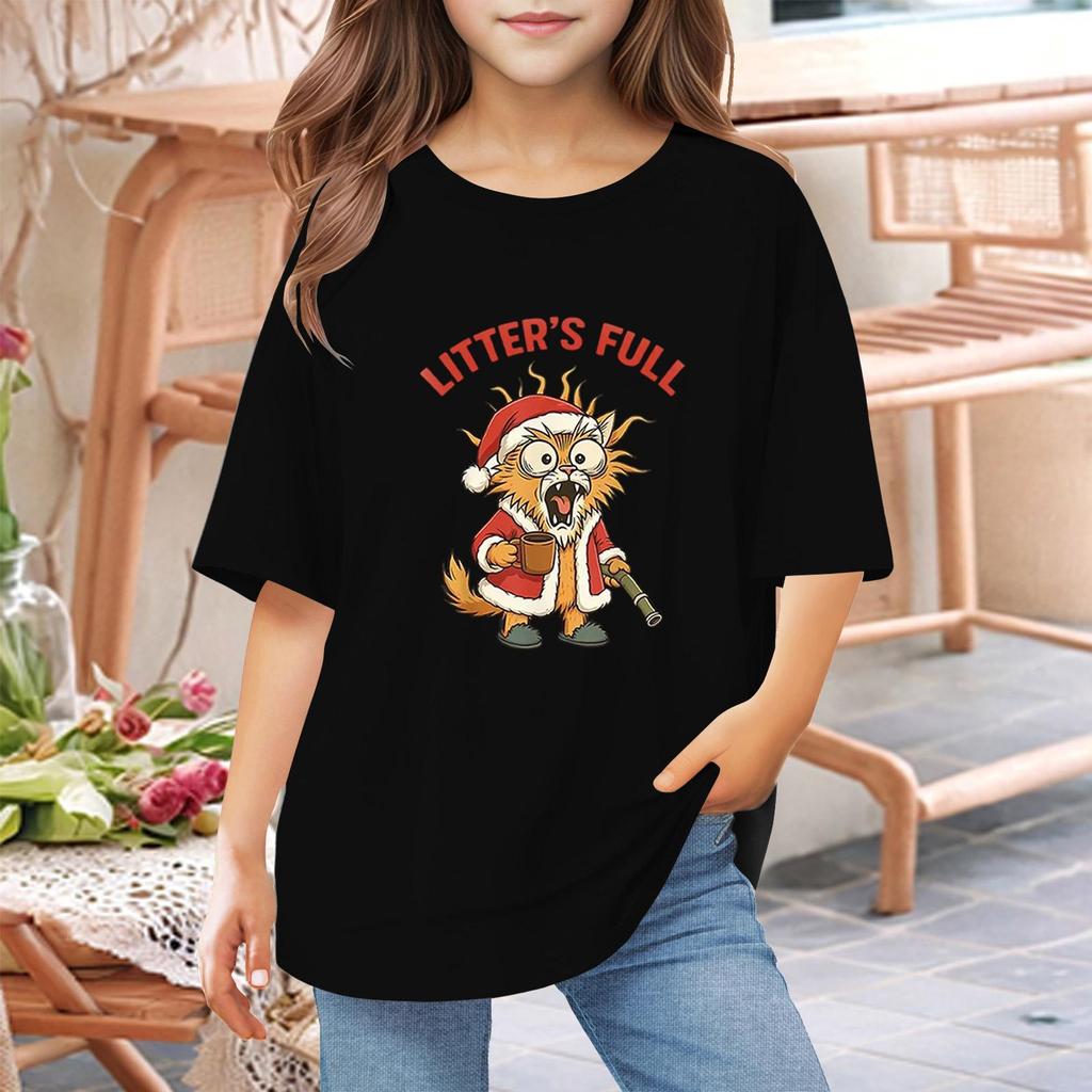 Toddler Girl Boy T-Shirts Kids Top Boys And Girls Printed Short Sleeved T-shirt 1-12Y