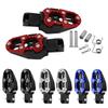 2PCS Aluminum Alloy Motorcycle Foot Pedals Angle Adjustable for Cafe Racer Scooter ATV E-Bike Foot Rests Foot Pegs Universal