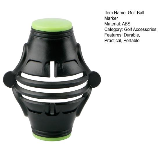 Маркер для мячей для гольфа с вращением на 360 градусов, инструмент для выравнивания тройной линии маркера мяча, трафарет для выравнивания маркера мяча, портативные аксессуары для гольфа