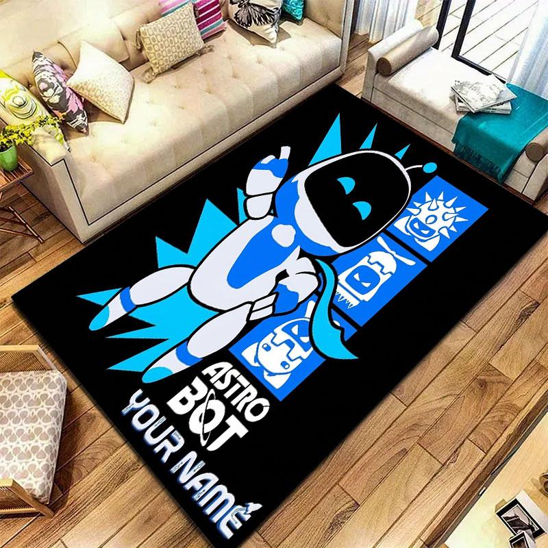ASTRO BOT Custom Name Carpet Rug for Living Room Bedroom Home Sofa Decoration,Kids play Non-slip Floor Mat