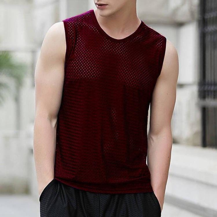 Дышащие майки без рукавов большого размера, летние быстросохнущие спортивные мужские майки для фитнеса и фитнеса, однотонные майки