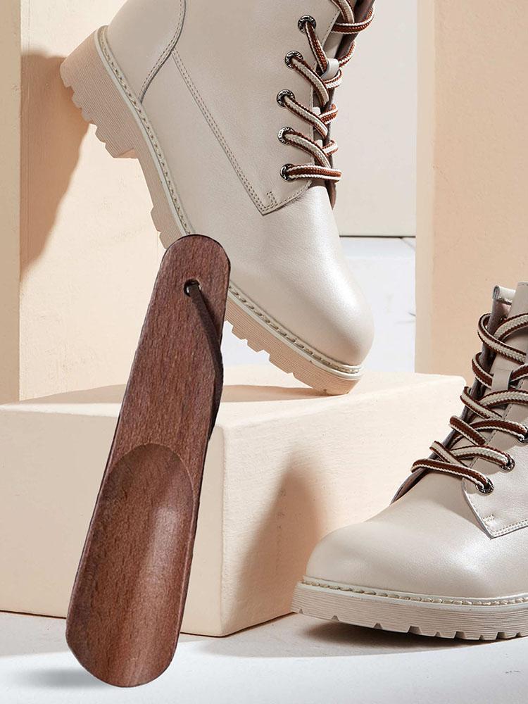 Длинная ручка для надевания обуви, гладкий край, рожок для обуви из массива дерева, многофункциональный инструмент для надевания обуви для пожилых людей, женщин, мужчин