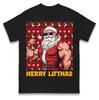 Merry Liftmas Funny Gym Santa TShirtBodybuilder Christmas Tee Fitness Lover